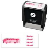 Tampon Auto-encreur Illustration du bus (En situation)