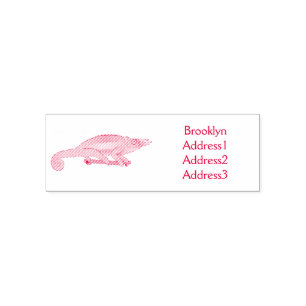 Tampon Auto-encreur Illustration du caméléon de Jackson