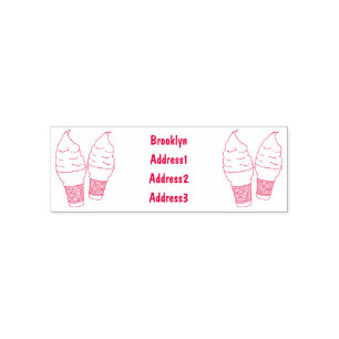 Tampon Auto-encreur Illustration du cône de crème glacée