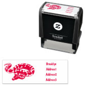 Tampon Auto-encreur Illustration du serpent python birman (En situation)