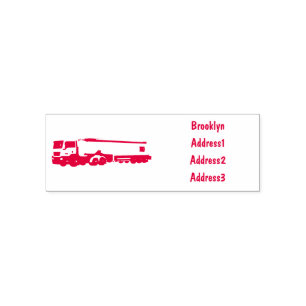 Tampon Auto-encreur Illustration du transport de carburant par camion-