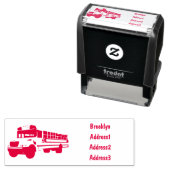 Tampon Auto-encreur Illustration d'un autobus scolaire (En situation)