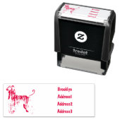 Tampon Auto-encreur Illustration d'un chien hound afghan (En situation)