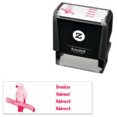 Tampon Auto-encreur Illustration d'un perroquet gris en Afrique (En situation)