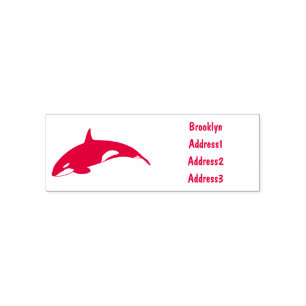 Tampon Auto-encreur Illustration d'une baleine tueuse