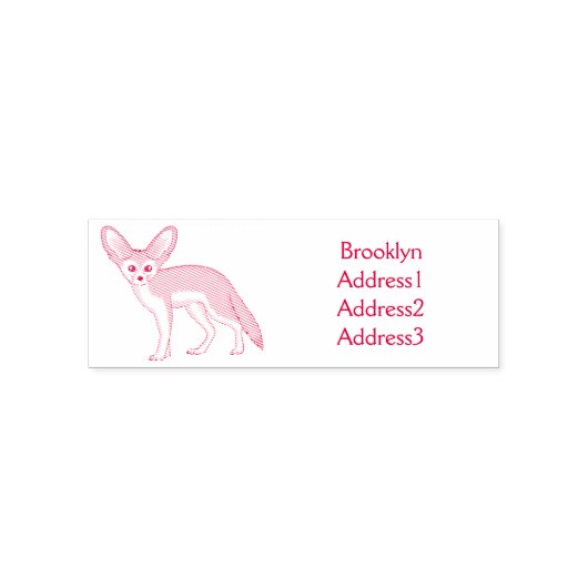 Tampon Auto-encreur Illustration Fennec fox (Design)