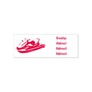 Tampon Auto-encreur Illustration Jet ski