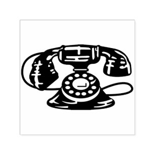 Tampon Auto-encreur Illustration vintage mignonne de téléphone