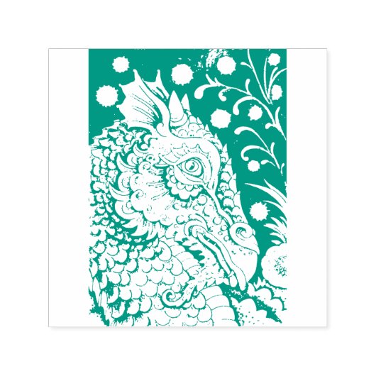 TAMPON AUTO-ENCREUR IMAGINAIRE DRAGON MÉDIÉVAL, GOTHIQUE, PORTRAIT, ÉC (Design)