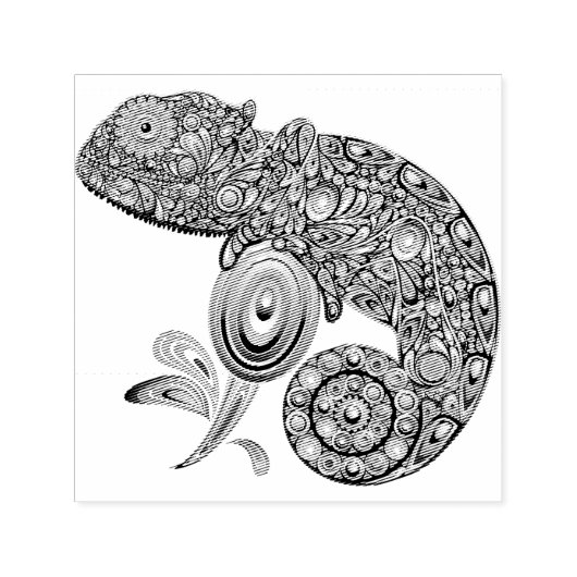 Tampon Auto-encreur Imaginaire psychédélique de Chameleon (Design)