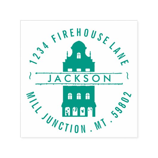 Tampon Auto-encreur Immeuble auto-encres retour Adresse Timbre (Design)