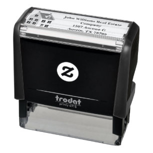 Tampon Auto-encreur Immobilier Société Cute Maison Adresse de retour