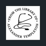 Tampon Auto-encreur Infirmière Stethoscope "De la bibliothèque de"<br><div class="desc">Médecin Médicale Infirmière Stethoscope "De la bibliothèque de" Nom Monogram ========== Cela peut être facilement changé pour dire "Ce livre appartient à",  "Ex Libris",  "Du bureau de",  "du bureau de" ou autre texte de votre choix.</div>