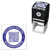 Tampon Auto-encreur Info d'analyse de code QR et Timbre d'auto-écritur (En situation)