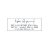 Tampon Auto-encreur informations d'adresse simples et propres gris (fa (Design)