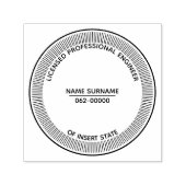 Tampon Auto-encreur Ingénieur professionnel agréé État de (Design)