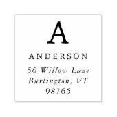 Tampon Auto-encreur Initiale de monogramme classique pour adresse de r (Design)