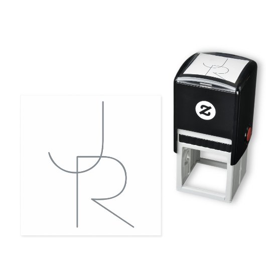 Tampon Auto-encreur Initiales de chevauchement modernes 2