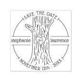 Tampon Auto-encreur Initiales du tronc de l'arbre mûr | Enregistrer Le (Design)