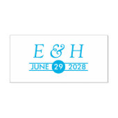 Tampon Auto-encreur Initiales et date personnalisées (Design)