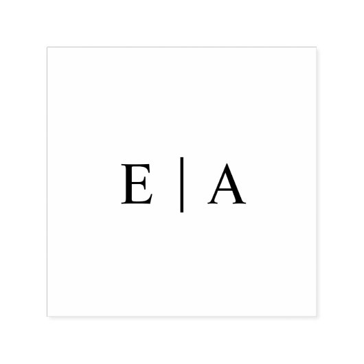 Tampon Auto-encreur Initiales simples du logo du Mariage Monogramme (Design)