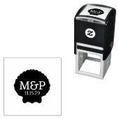 Tampon Auto-encreur Initiales Vibe Plage (En situation)