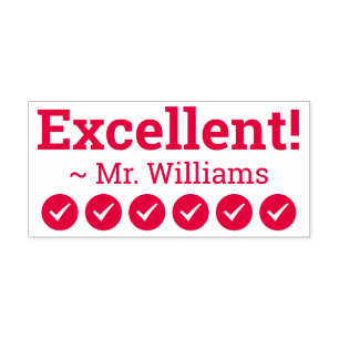Tampon Auto-encreur Inspiration "Excellent !" Marquage du tampon en ca