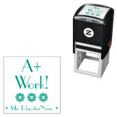 Tampon Auto-encreur Inspirer "A+ Work !" + Nom du tuteur personnalisé (En situation)