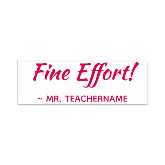 Tampon Auto-encreur Inspirer "Effort fin !" Timbre en caoutchouc Tutor (Design)
