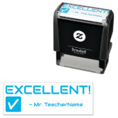 Tampon Auto-encreur Inspirer "EXCELLENT !" Timbre en caoutchouc de l'e (En situation)