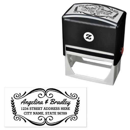 Tampon Auto-encreur Intemporel | Timbre d'adresse de retour (En situation)