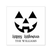 TAMPON AUTO-ENCREUR  JACK-O'-LANTERN HAPPY HALLOWEEN FAMILLE NOM (Design)