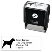 Tampon Auto-encreur Jack Russell Terrier Silhouette Adresse de retour (En situation)