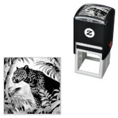 Tampon Auto-encreur Jaguar Forêt Botanique Jungle (En situation)