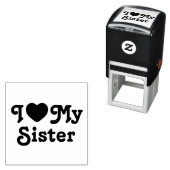 Tampon Auto-encreur J'aime ma soeur (En situation)