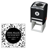 Tampon Auto-encreur Jardin moderne Imprimer Nom personnalisé Adresse d (En situation)