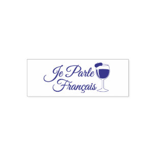 Tampon Auto-encreur Je Parle Francais je parle le béret en verre de