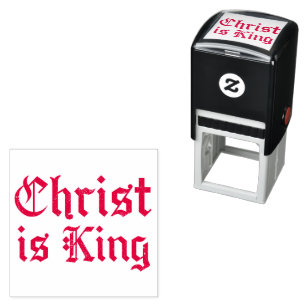 Tampon Auto-encreur Jésus-Christ est Roi Gothique Art Grunge Blacklett