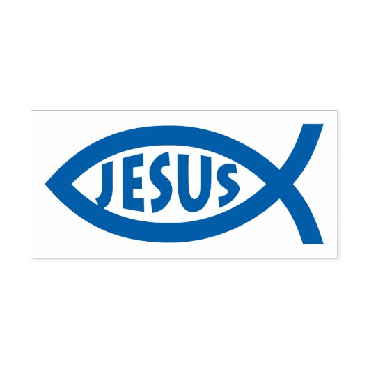 Tampon Auto-encreur Jésus | Symbole du poisson chrétien (Design)