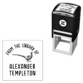 Tampon Auto-encreur Jeu de faisan rustique Bibliothèque d'oiseaux Nom  (En situation)