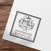 Tampon Auto-encreur Jingle Tout le chemin Noël Adresse