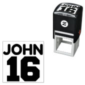 TAMPON AUTO-ENCREUR JOHN 3-16 BIBLE VERSE (En situation)