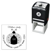 Tampon Auto-encreur Joli adorable monographie de coccinelle (En situation)