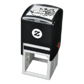 Tampon Auto-encreur Joli cadre papillon "With Love", Nom 4 Lettre (Produit)