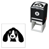 Tampon Auto-encreur Joli chien de dessin souriant (En situation)