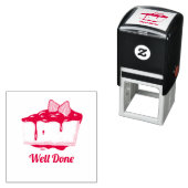 Tampon Auto-encreur Joli gâteau Timbre de l'enseignant bien fait (En situation)