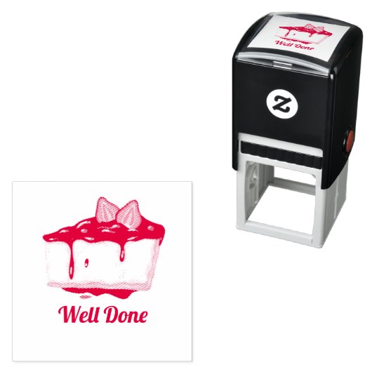 Tampon Auto-encreur Joli gâteau Timbre de l'enseignant bien fait (En situation)