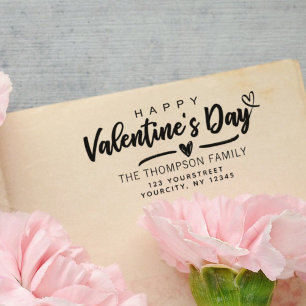 Tampon Auto-encreur Joli Joyeux Valentines Day Modern Return Adresse