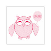 Tampon Auto-encreur Joli rose Aimer Vous Chouette auto-Encre Timbre (Design)