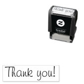 Tampon Auto-encreur Joli script Merci (En situation)